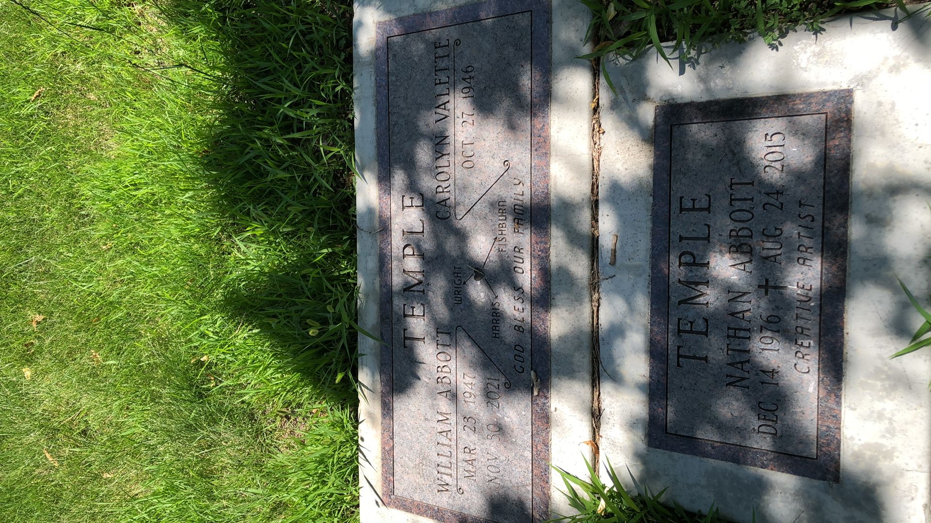 William Abbott Temple's grave. Photo 1
