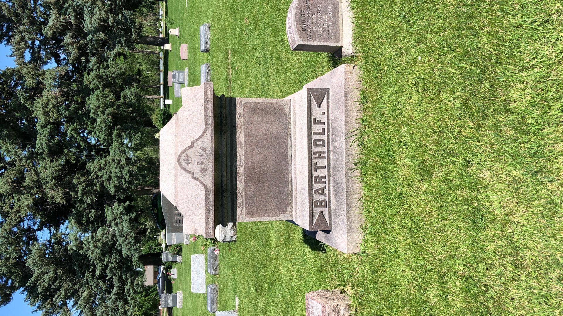 Ella G. Van Bramer Hess's grave. Photo 1