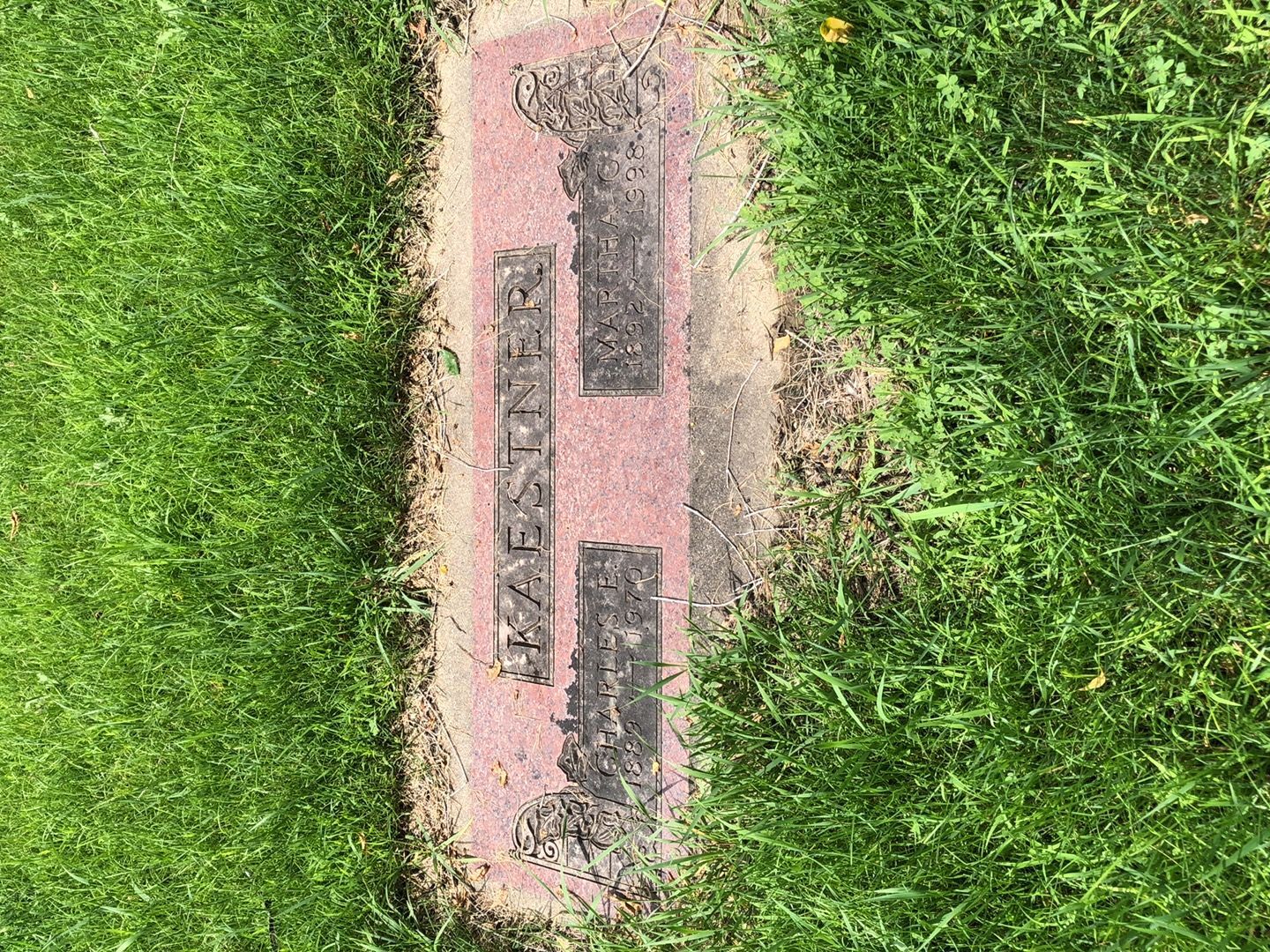 Martha C. Kaestner-Ball's grave. Photo 1