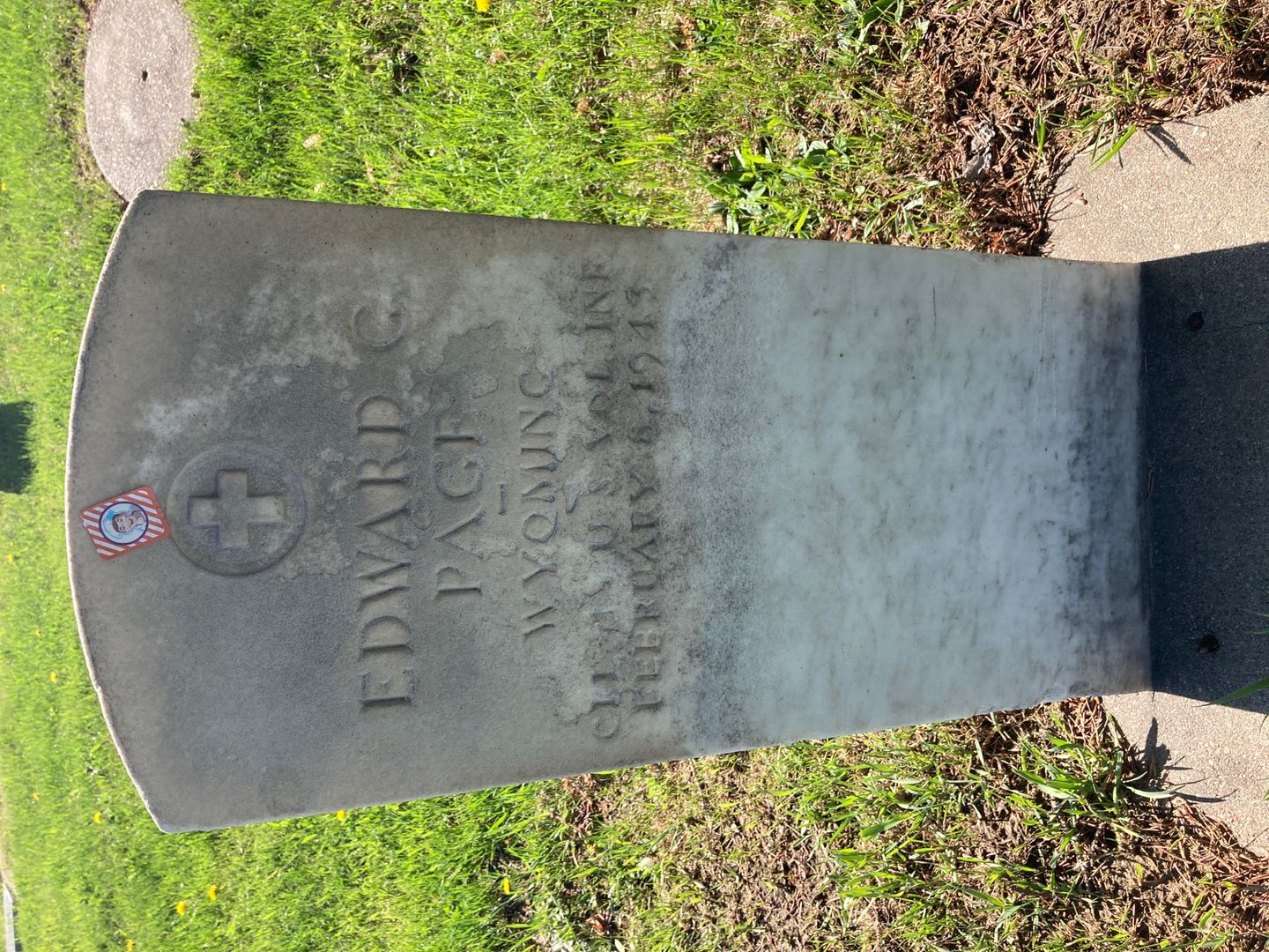 Edward G. Page's grave. Photo 1