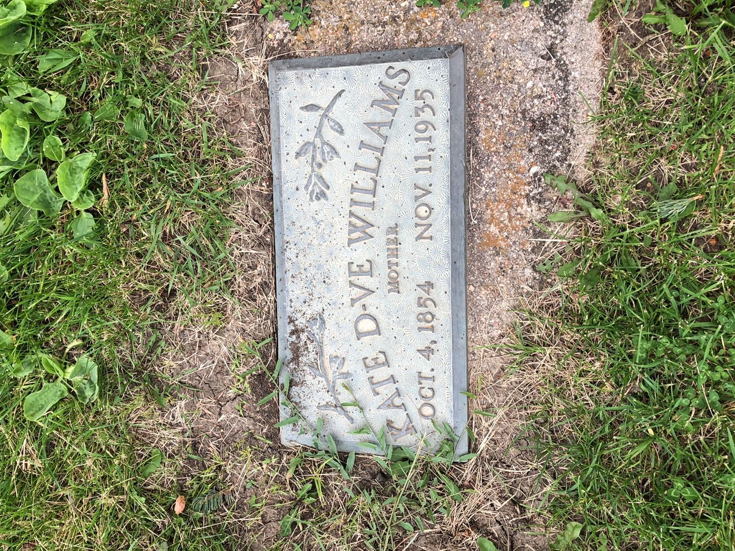 Kate D-ve Williams's grave. Photo 1
