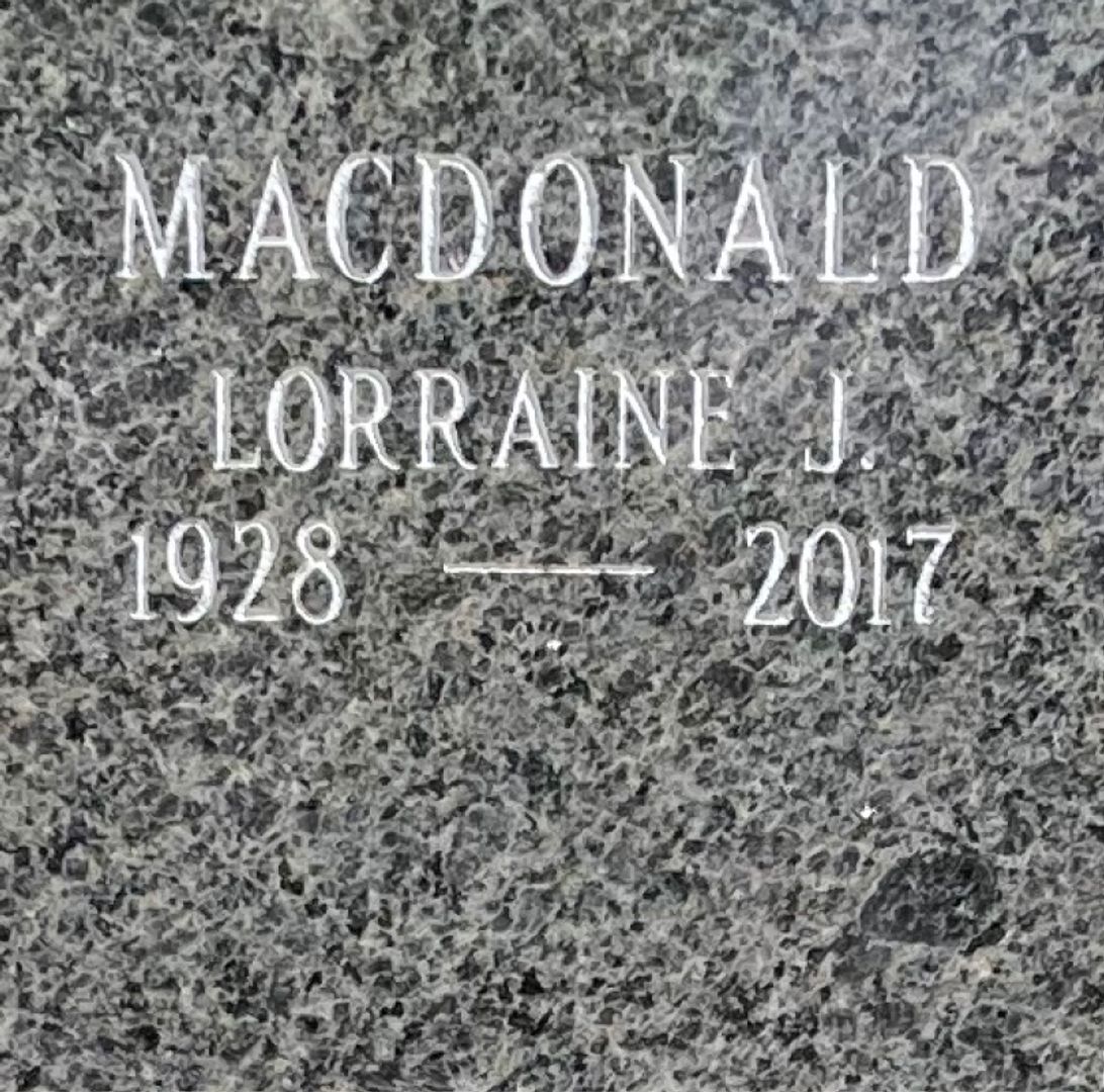 Lorraine J. MacDonald's grave